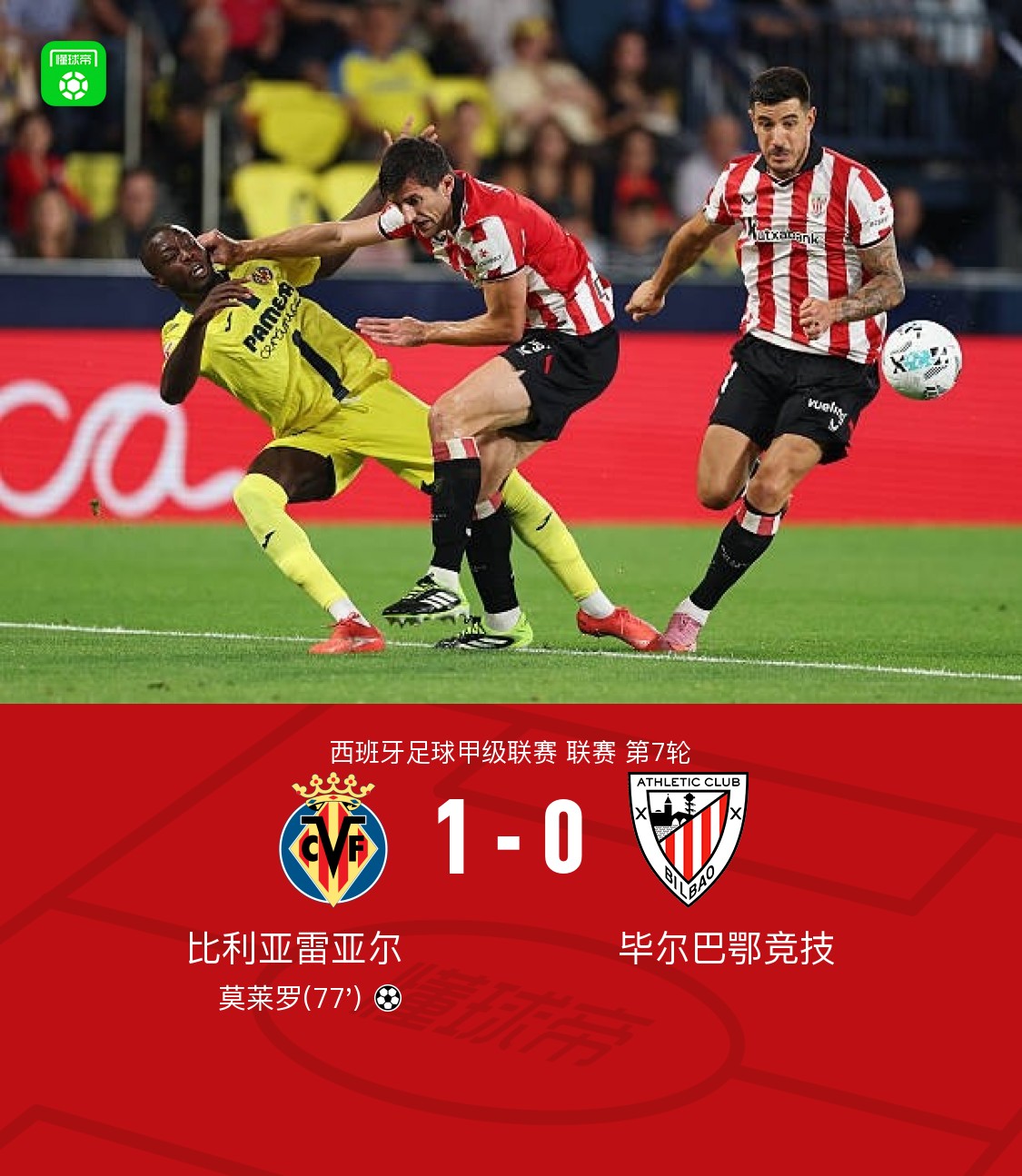 比利亚雷亚尔主场告捷，球队势如破竹的简单介绍